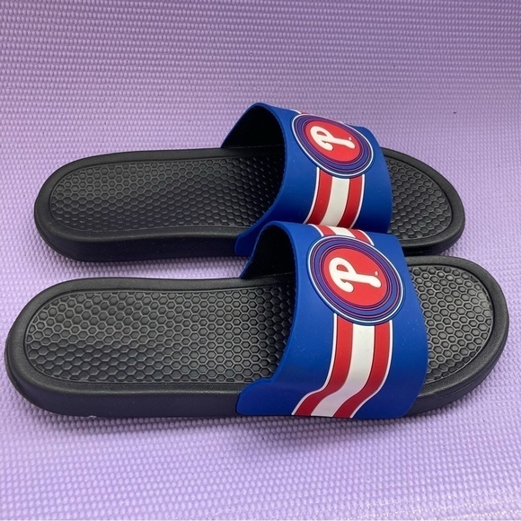 Philadelphia Phillies Men's Cropped Big Logo Flip Flop,Sandal , Slide XL - Picture 1 of 7